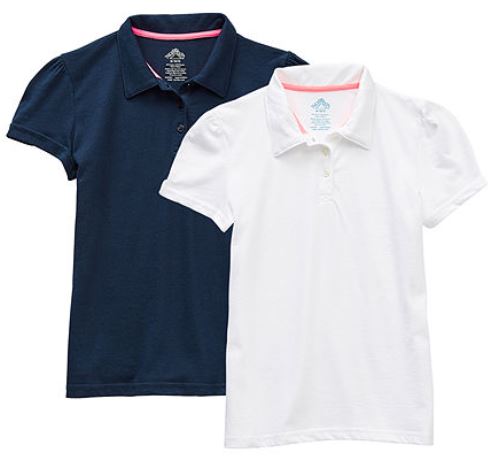 two pack of girl polos