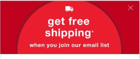 tj maxx free shipping popup