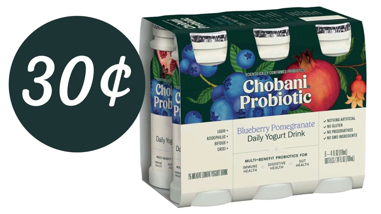 Get 6Packs of Chobani Probiotic Drinks for 30¢ Kroger Mega Deal Southern Savers
