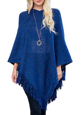 blue poncho