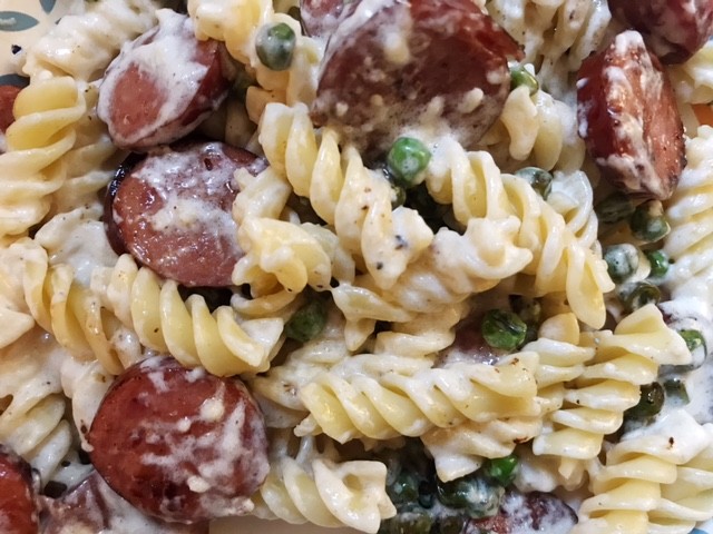 sausage alfredo pasta