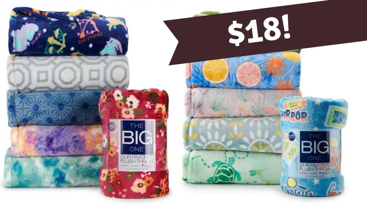 HOT* Kohl's: Big One Plush Throw Blankets Only $10.49 Shipped (Reg. $39.99!)