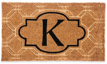 monogram door mat