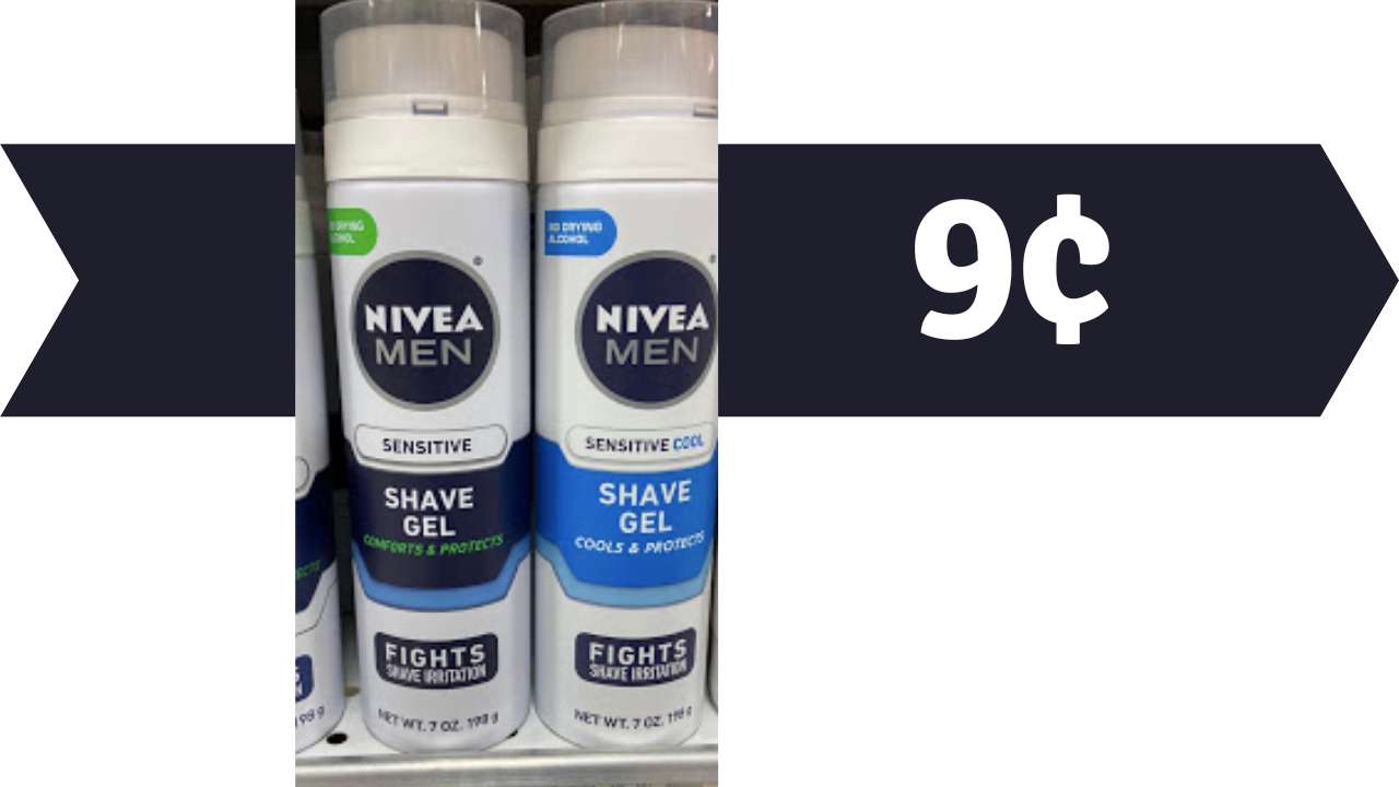 9¢ Nivea Men Shave Gel at Walgreens Southern Savers