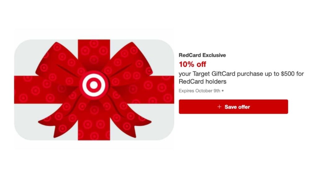 10 off Target GiftCards for RedCard Holders!! Southern Savers