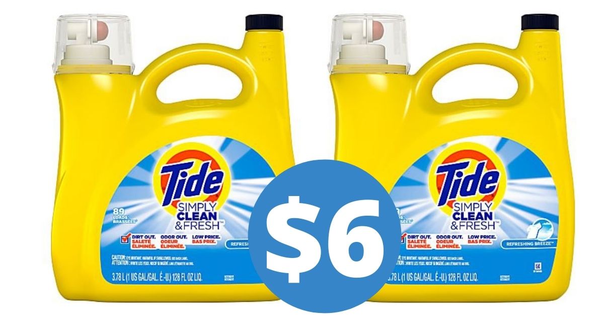 Tide Simply Clean & Fresh Laundry Detergent 128 oz. for 6 Southern