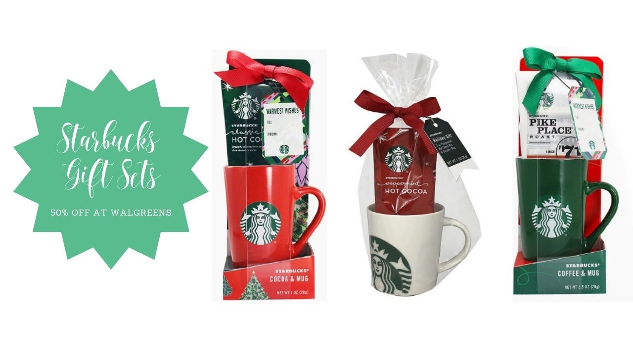 Starbucks Holiday Gift Pack - Ceramic mug and Starbucks Peppermint or  Classic Hot Cocoa
