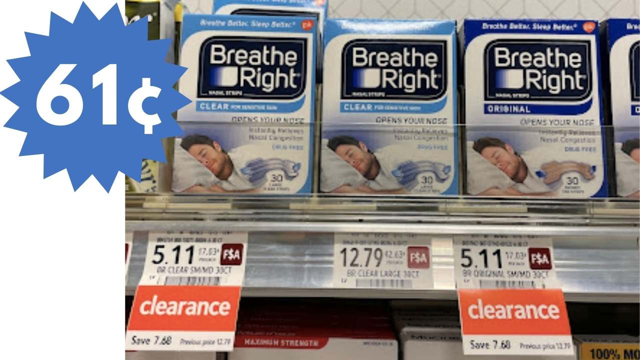 61¢ Breathe Right Nasal Strips Publix Clearance Stacking Deal