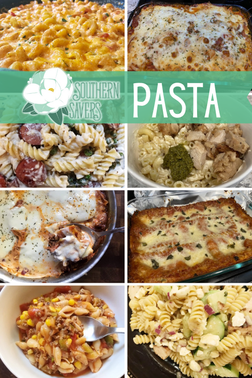Who doesn't love a big bowl full of carbs? Pasta is a frugal option for meals, and many pasta dishes freeze well! Enjoy these Southern Savers pasta recipes!