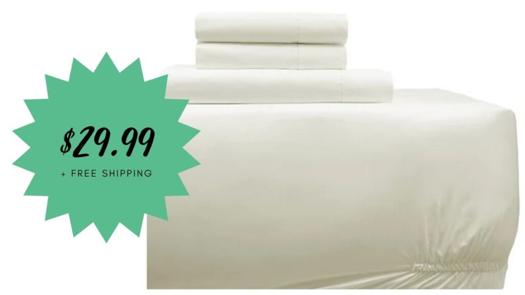 QVC Elite 4Piece Sheet Set Only 29.99 Southern Savers