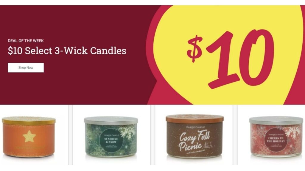 Yankee Candle 10 3Wick Candles Southern Savers
