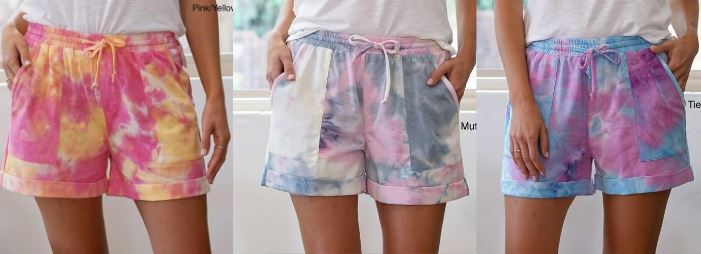 tie dye shorts