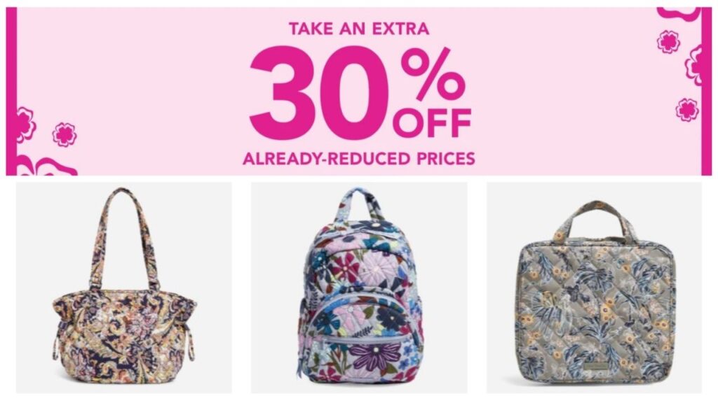 Extra 30 off Vera Bradley Outlet Deals Starting at 8 Southern Savers