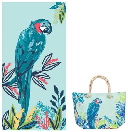 parrot towel and bag