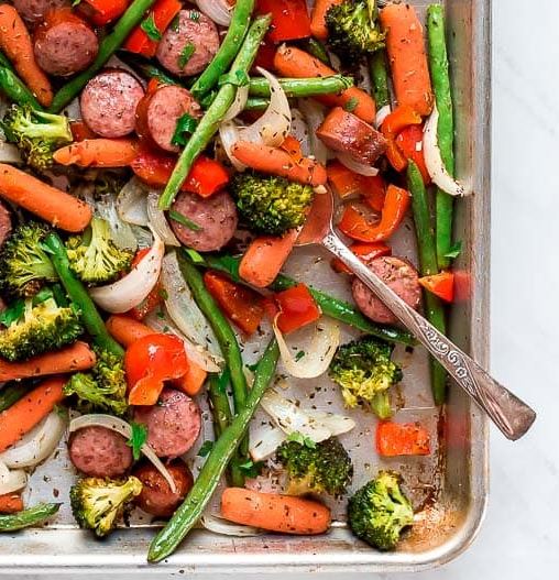 sheet pan sausage