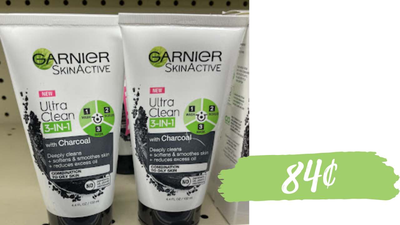 84¢ Garnier SkinActive Charcoal 3in1 Cleanser (reg. 7.79) at CVS