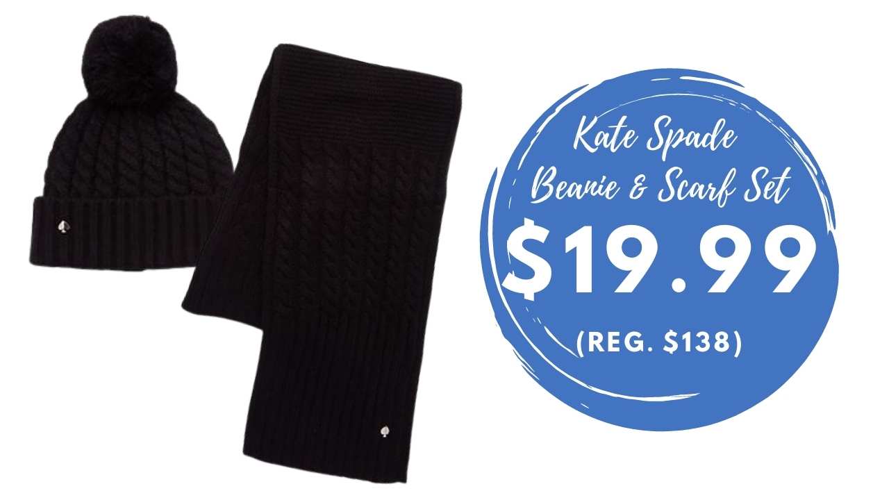 kate spade beanie set