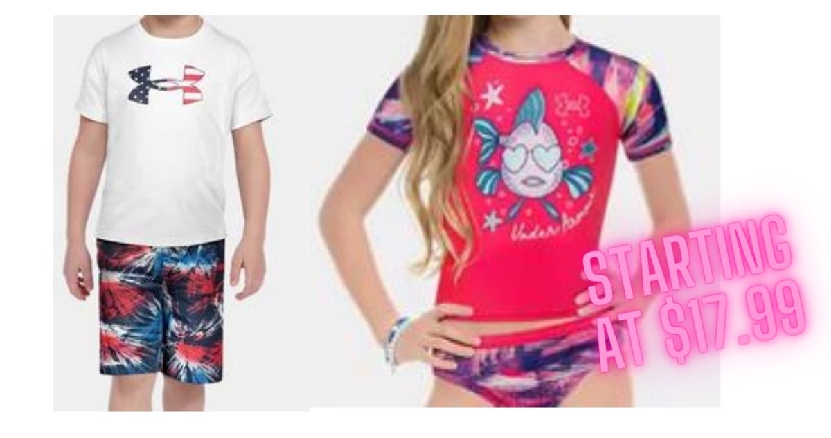 Under Armour Kids Rash Guard Sets for 17.99 Southern Savers