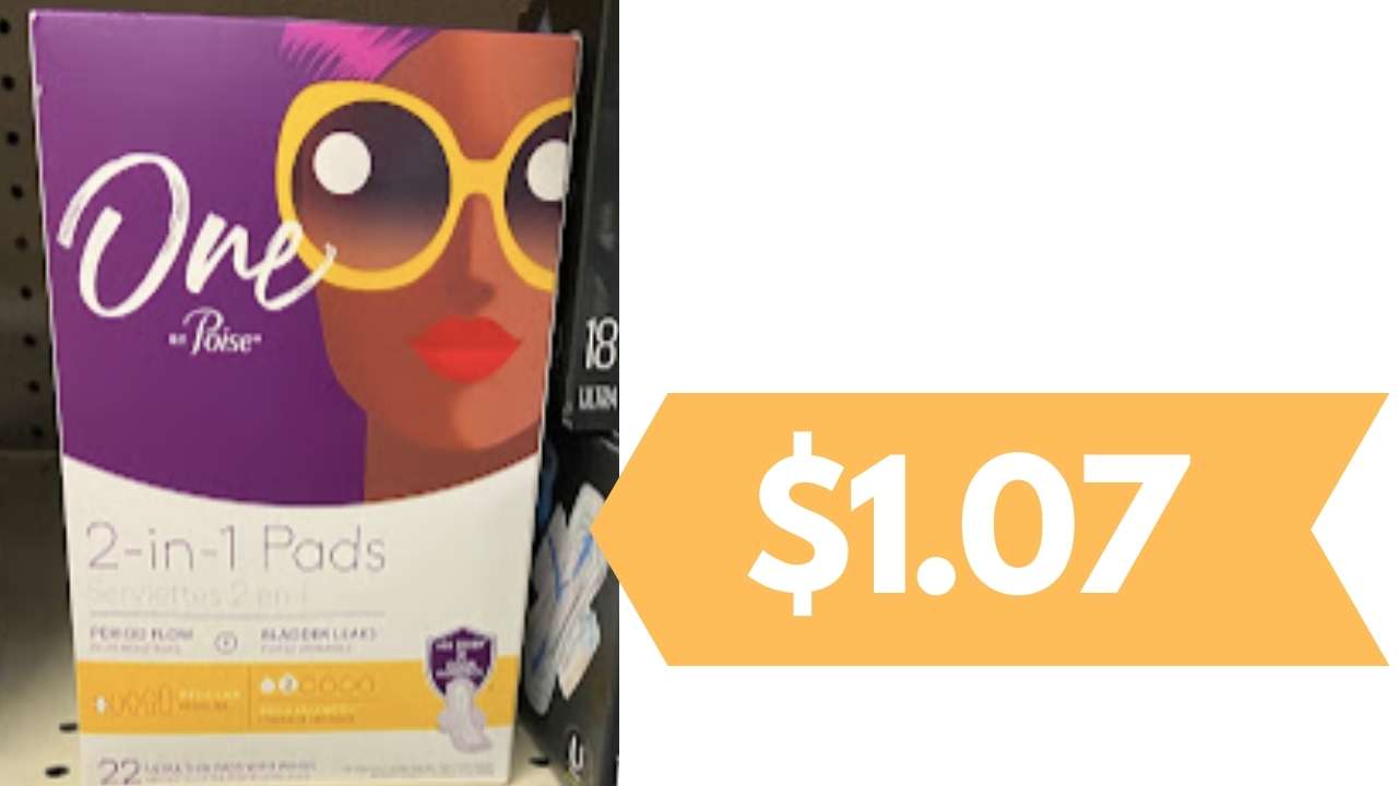 Poise One Pads & Liners as Low as 1.07 Kroger Closeout Deal