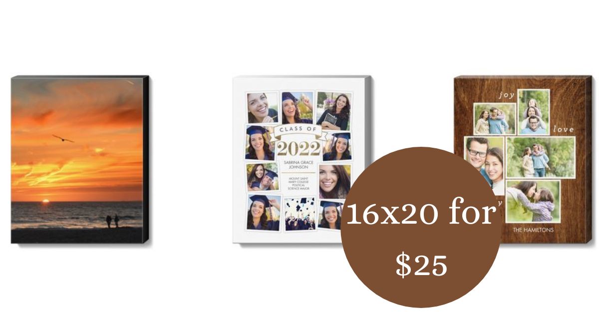 16x20 Canvas Prints for 25 Southern Savers