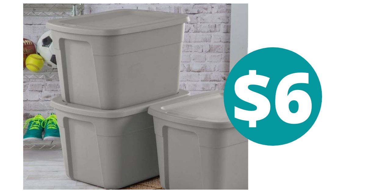 Room Essentials 18gal Storage Tote for 6 Southern Savers
