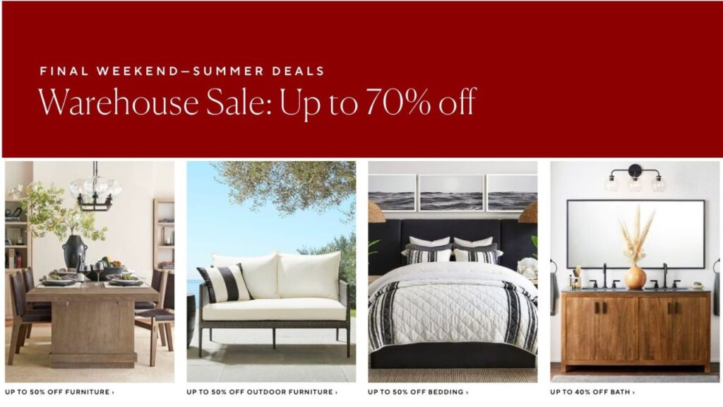 Final Weekend For 70 Off Pottery Barn Southern Savers