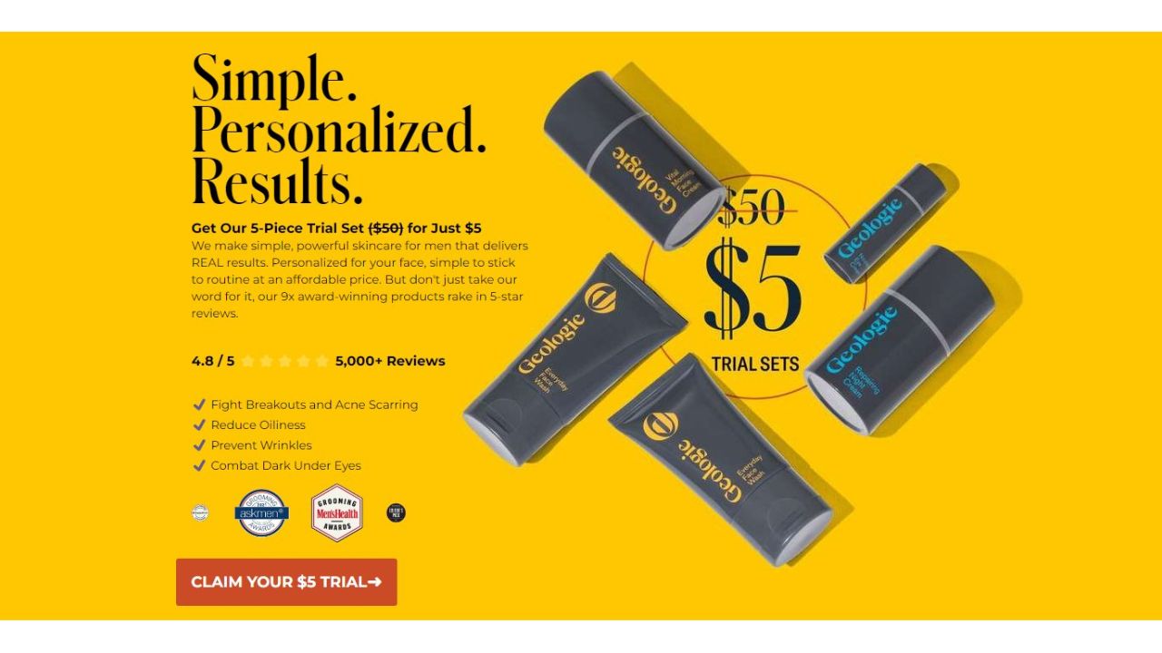 Geologie Men's Skincare Box 5 Shipped (reg. 48) Southern Savers