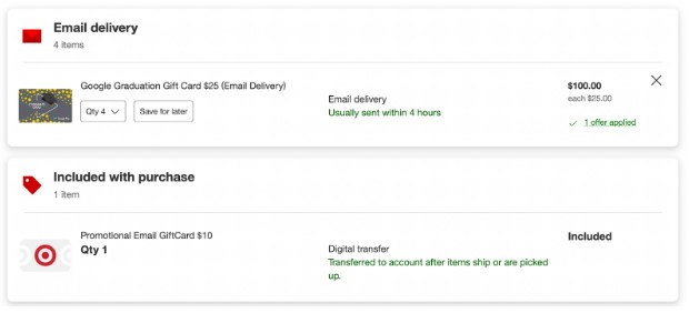 Google Play Cards Email Delivery