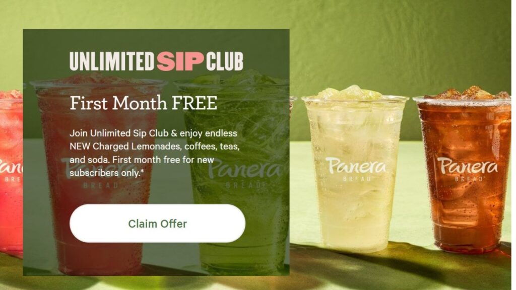 Panera Bread Free Month of Endless Drinks Southern Savers