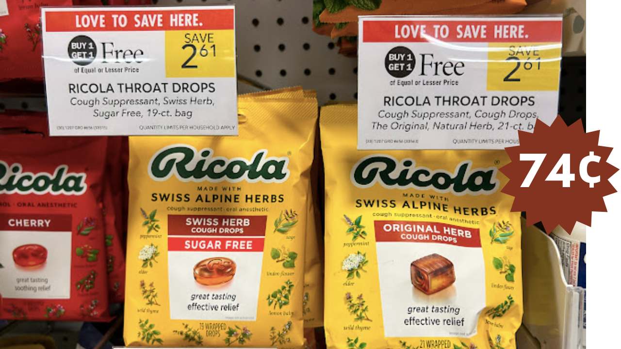 74¢ Ricola Throat Drops Publix Deal Ends Today Southern Savers
