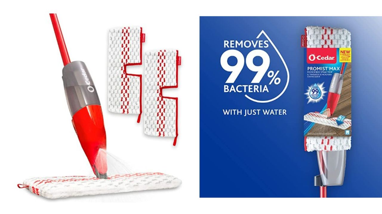 O-Cedar Promist MAX Microfiber Spray Mop Removes 99% of Bacteria