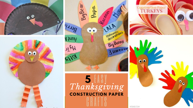 5 Easy Thanksgiving Construction Paper Crafts :: Southern Savers