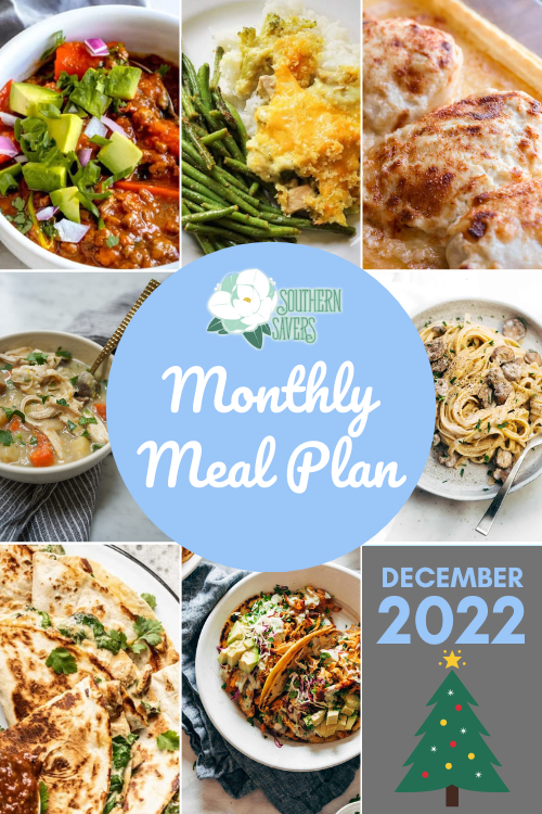 Stressed out by the holiday season? I've done the hard work and made you a monthly meal plan to get you through all of December!