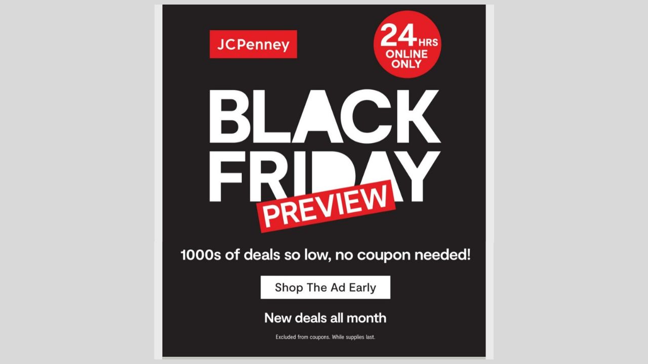 JCPenney 24 Hour Black Friday Sale Southern Savers