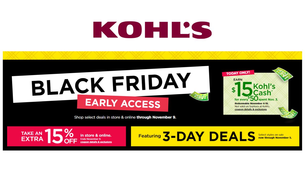 Kohls Black Friday Store Hours - Find out When Kohls Black Friday Deals  Start
