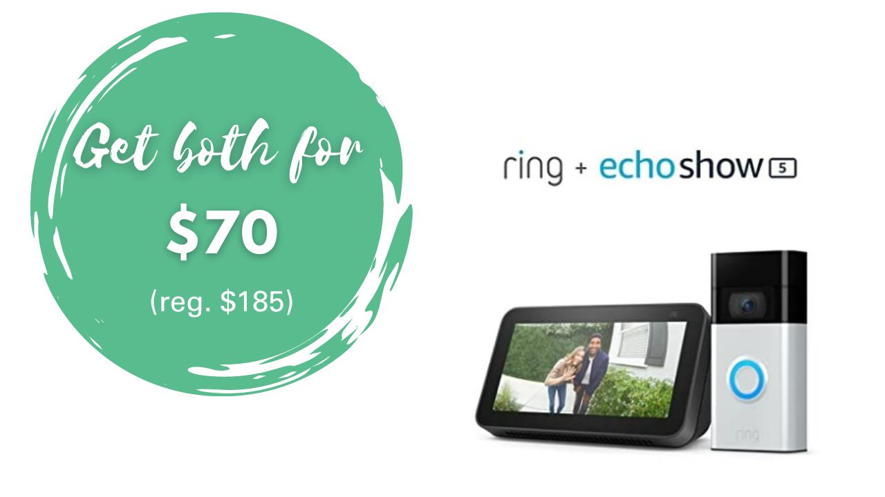 Ring Video Doorbell & Echo Show 5 Bundle 70 (reg. 185