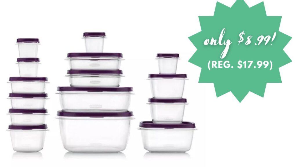 30-Piece Rubbermaid Easy Find Food Container Set