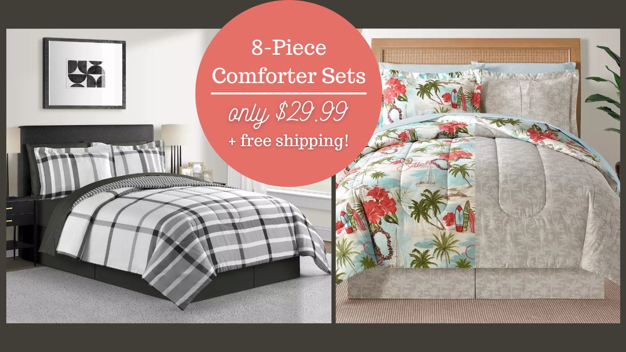 Macy's 8Piece Comforter Sets in Any Size For 29.99 Southern Savers