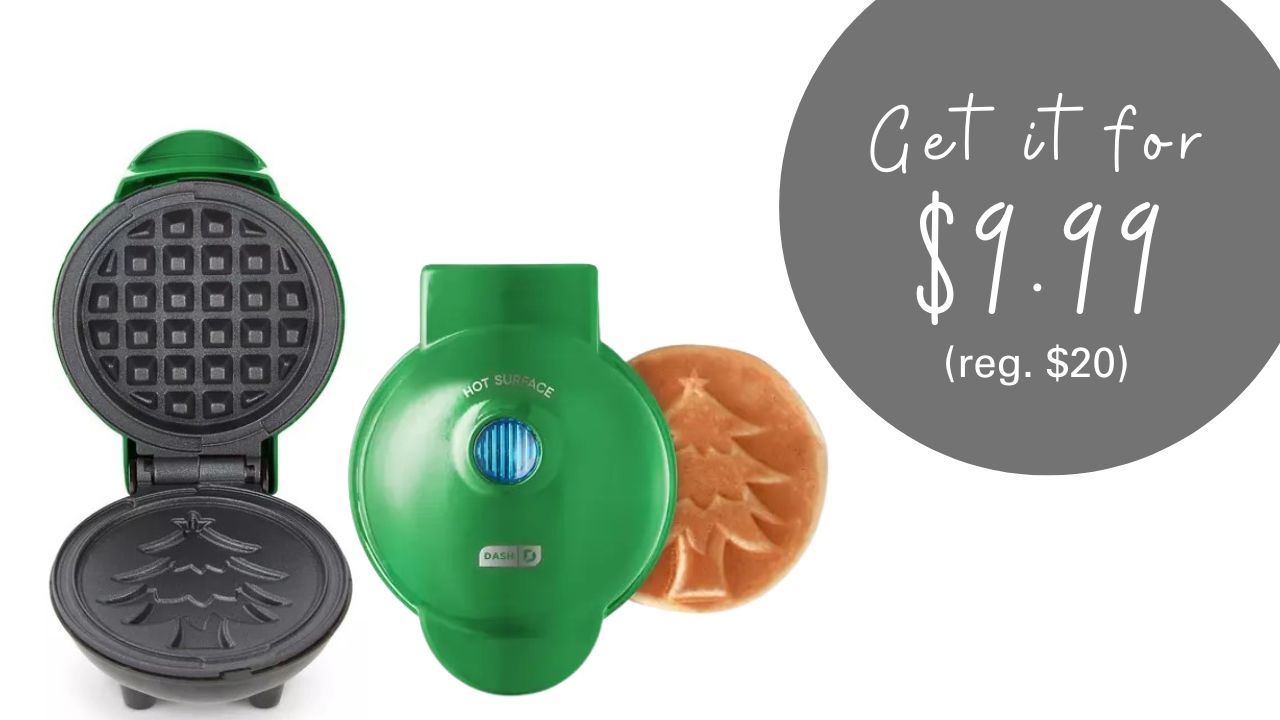 Christmas Tree Mini Waffle Maker 9.99 (reg. 20) Southern Savers