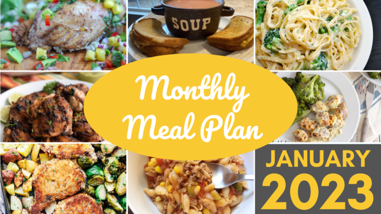 Southern Savers FREE January 2023 Monthly Meal Plan :: Southern Savers