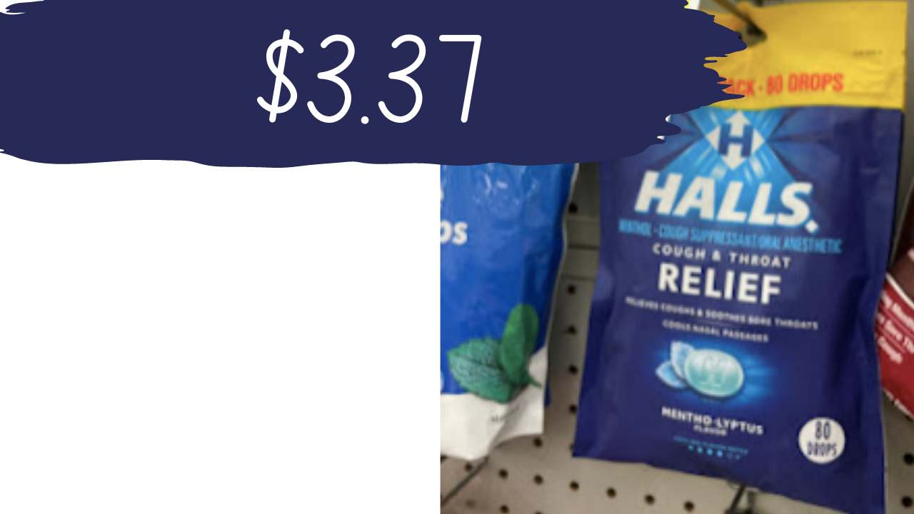 Economy Bags of Halls Cough Drops for 3.37 at Walgreens Southern Savers
