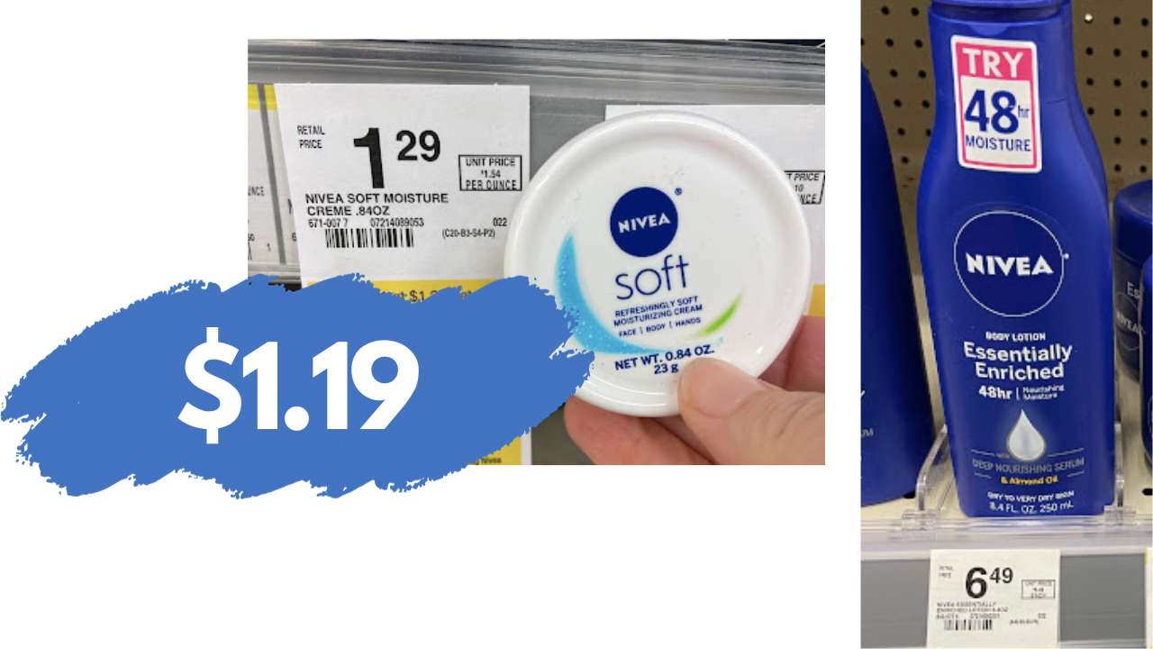 1.19 Nivea Essentially Enriched Lotion & Creme Tin at Walgreens