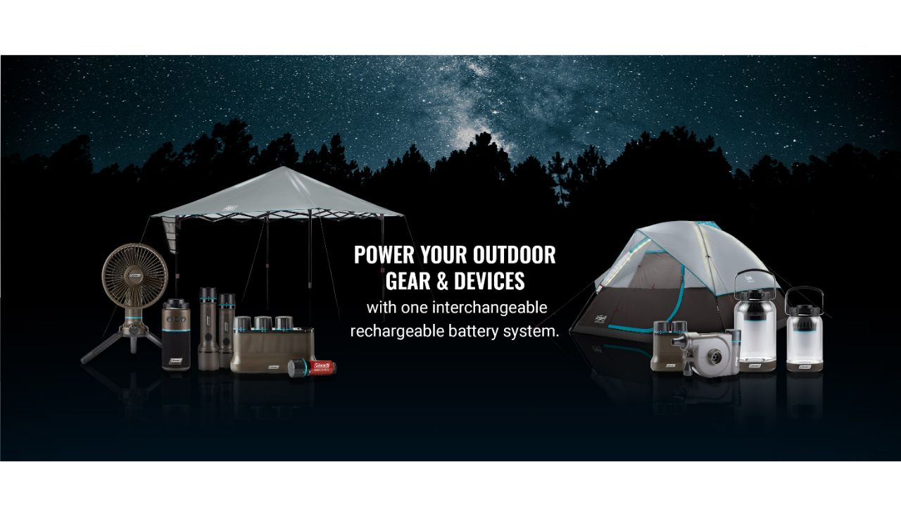 Coleman Cooler Coleman OneSource Rechargeable Camping Tent With