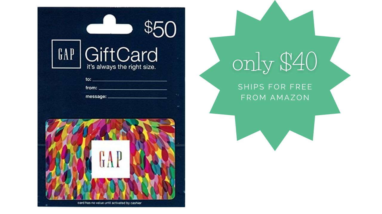GAP 50 Gift Card for 40 Shipped Southern Savers