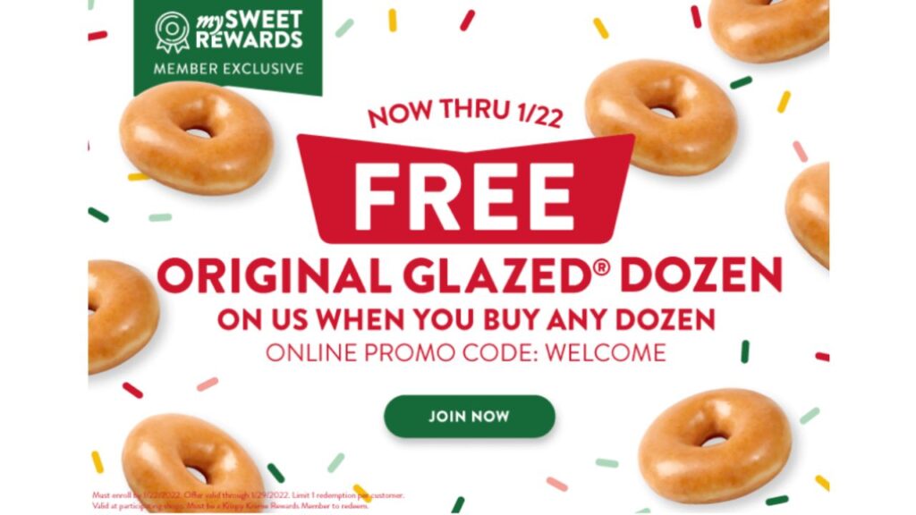 Krispy Kreme Buy Any Dozen, Get a Free Original Dozen Southern Savers