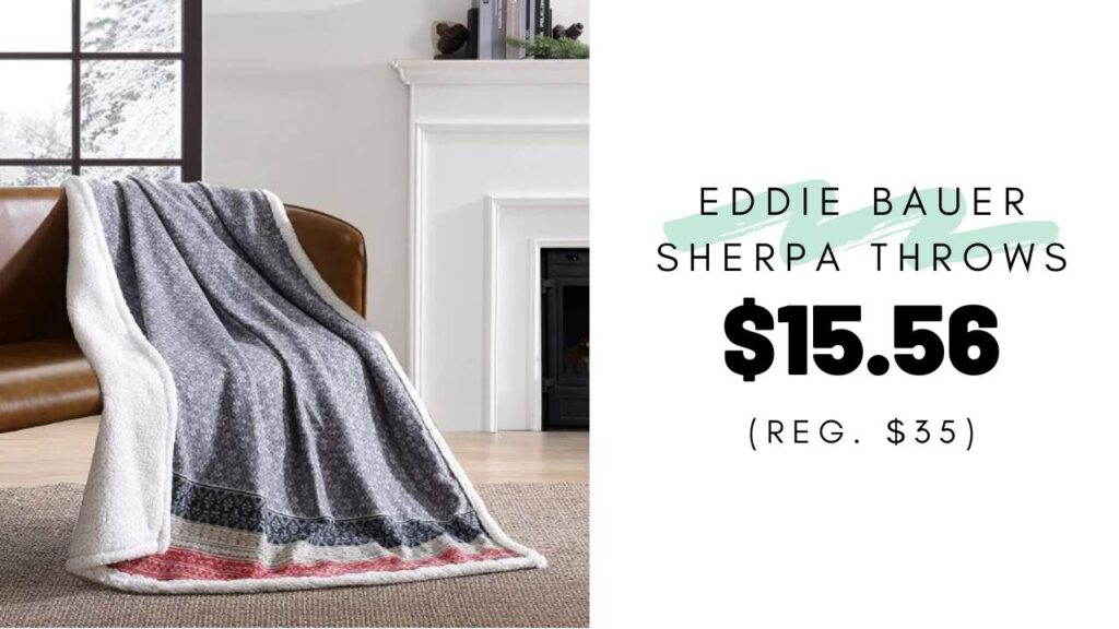 Eddie Bauer Reversible Sherpa Throw 15.56 (Reg. 35) Southern Savers