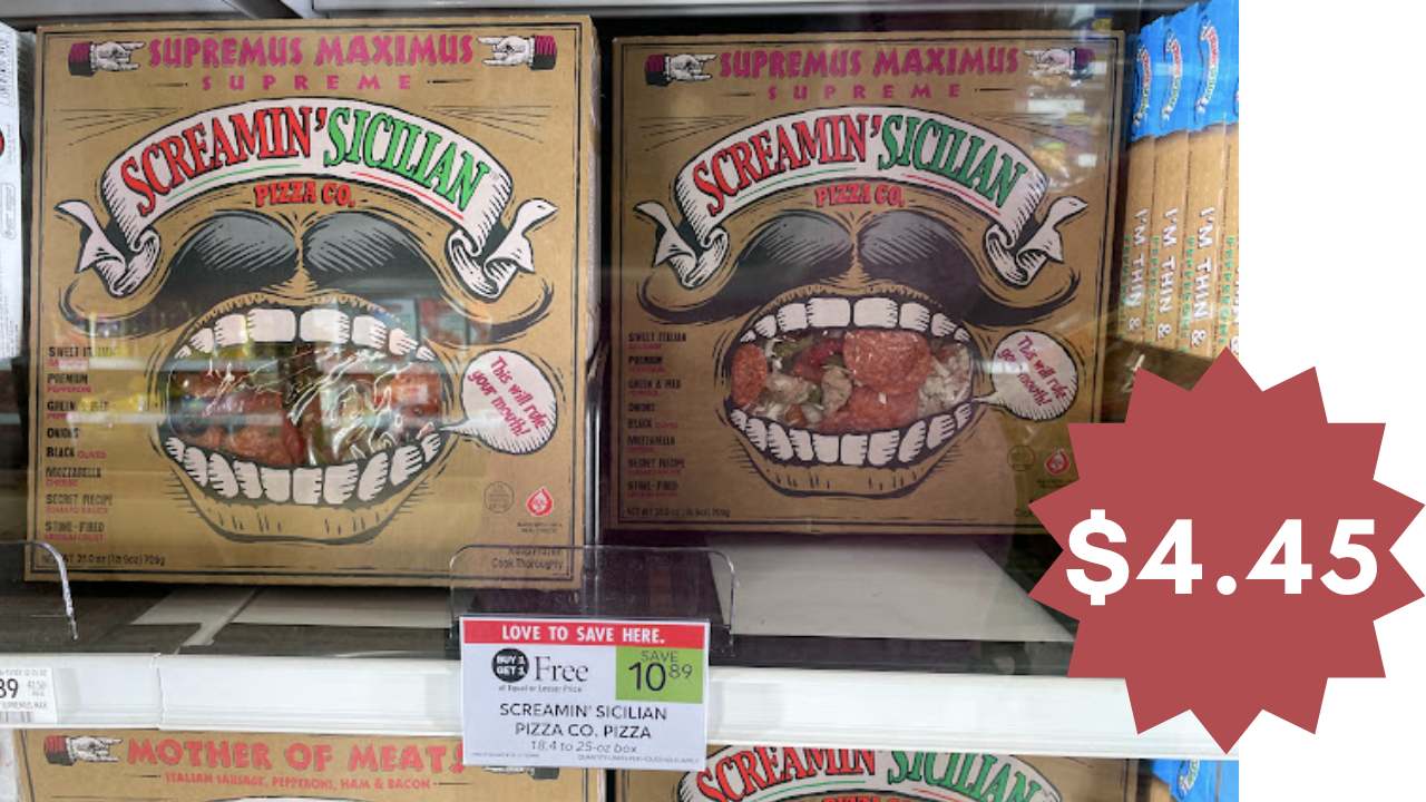  4 45 Screamin Sicilian Frozen Pizza reg 10 89 Southern Savers