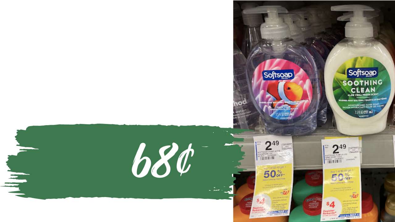 Get 68¢ Softsoap Liquid Hand Soap at Walgreens Southern Savers