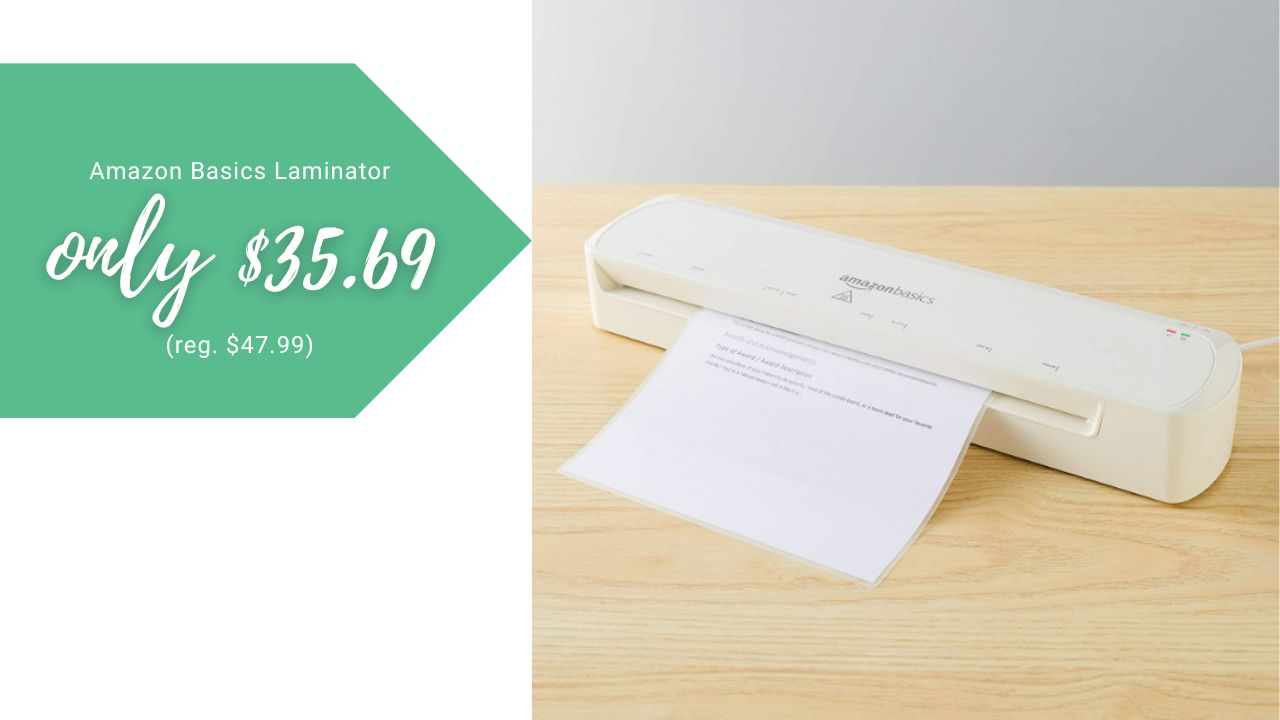 Amazon Basics 12" Laminator 35 + Free Shipping! Southern Savers