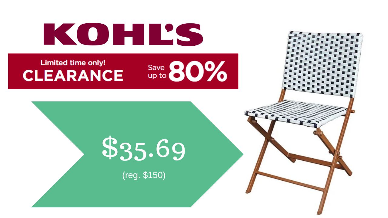 Kohl's French Bistro Folding Chair 35.69 (reg. 150) Southern Savers